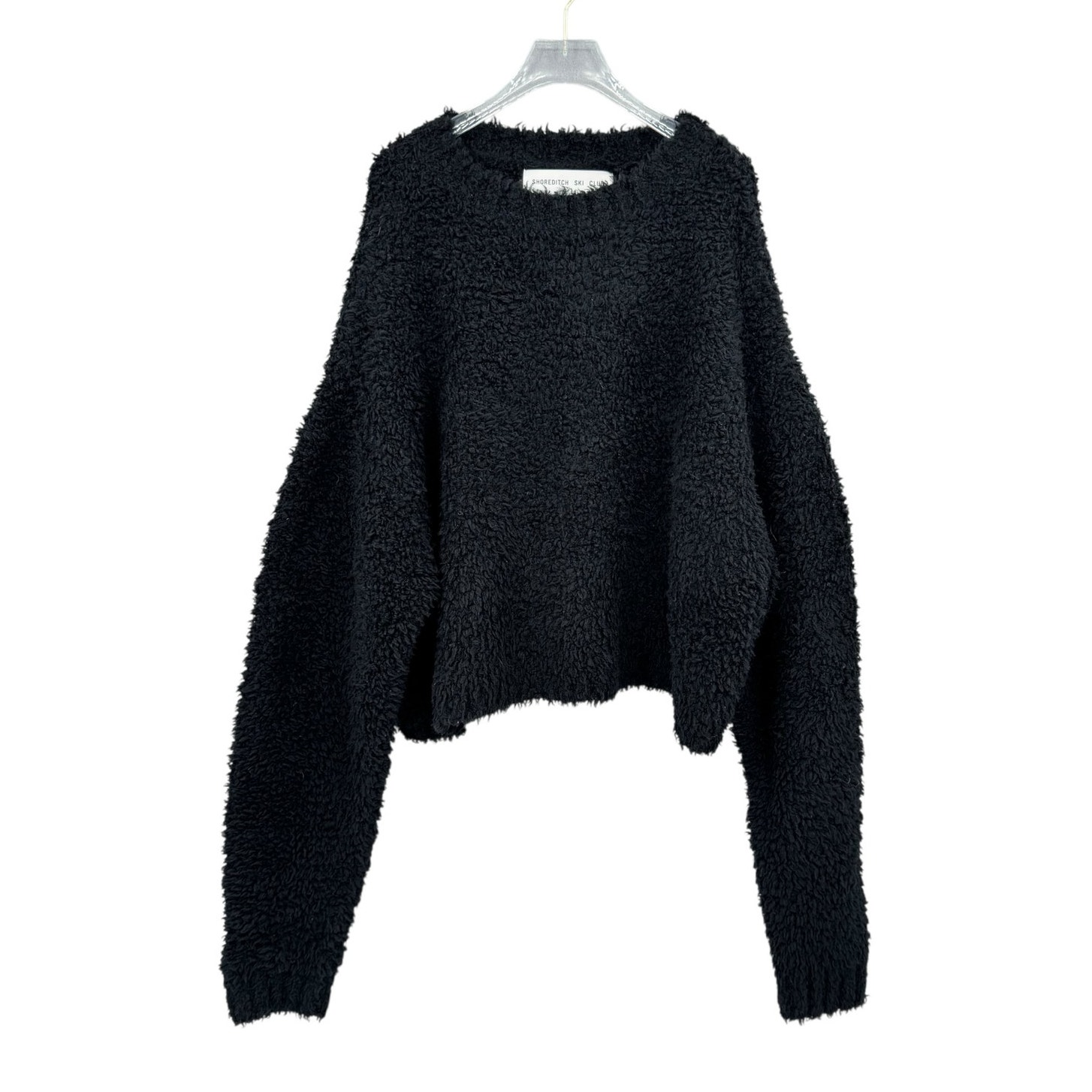Shoreditch Ski Club Nwt Rocky Cropped Crew Neck Wool Blend Relaxed Fuzzy Sweater — image 7 of 8